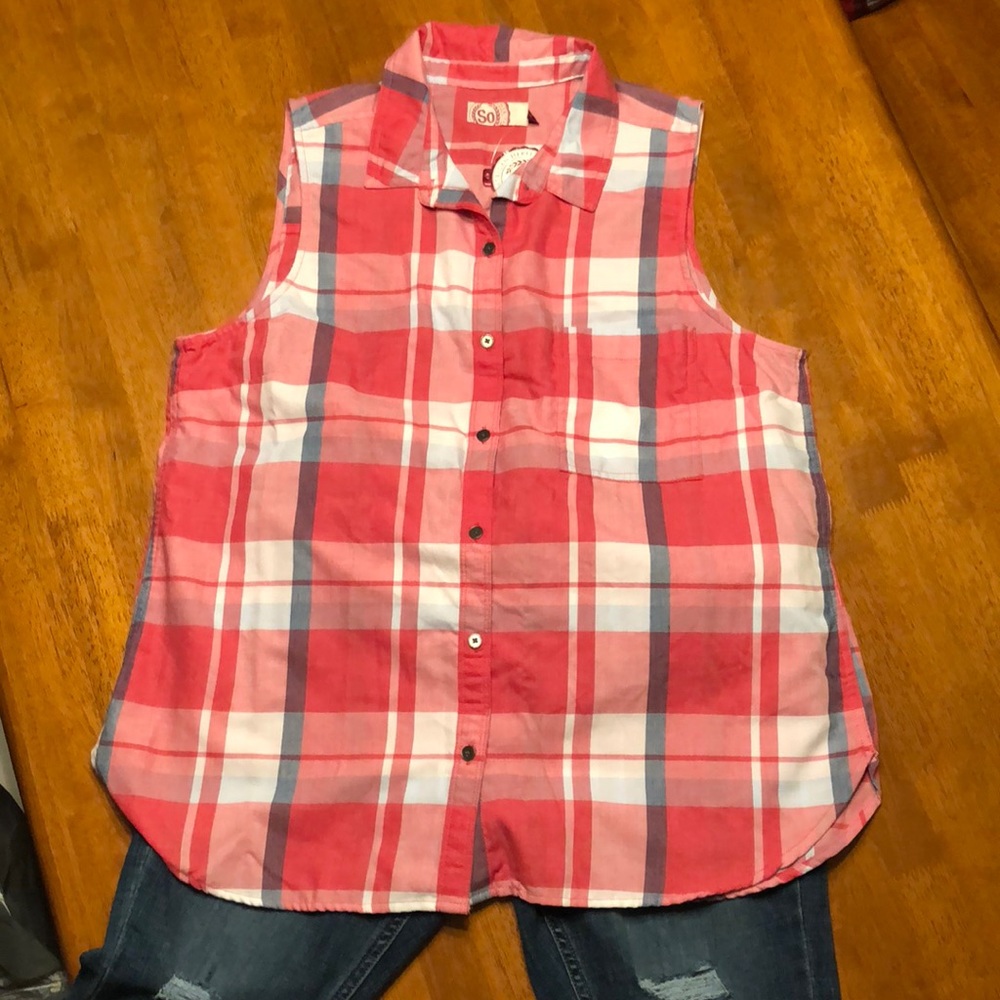 NWT Plaid Sleeveless top